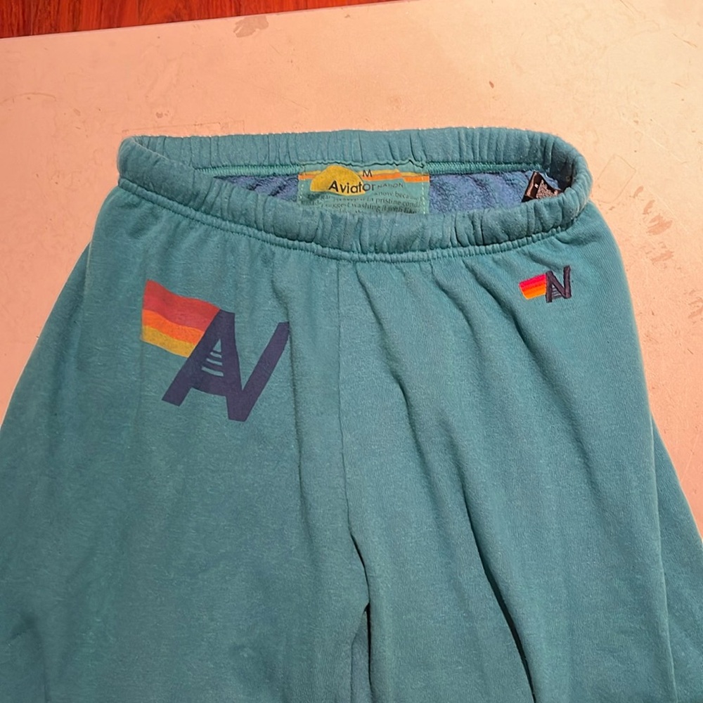 Aviator Nation Teal Sweatpants